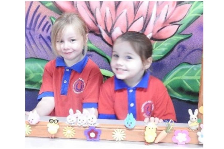 students celebrating easter.