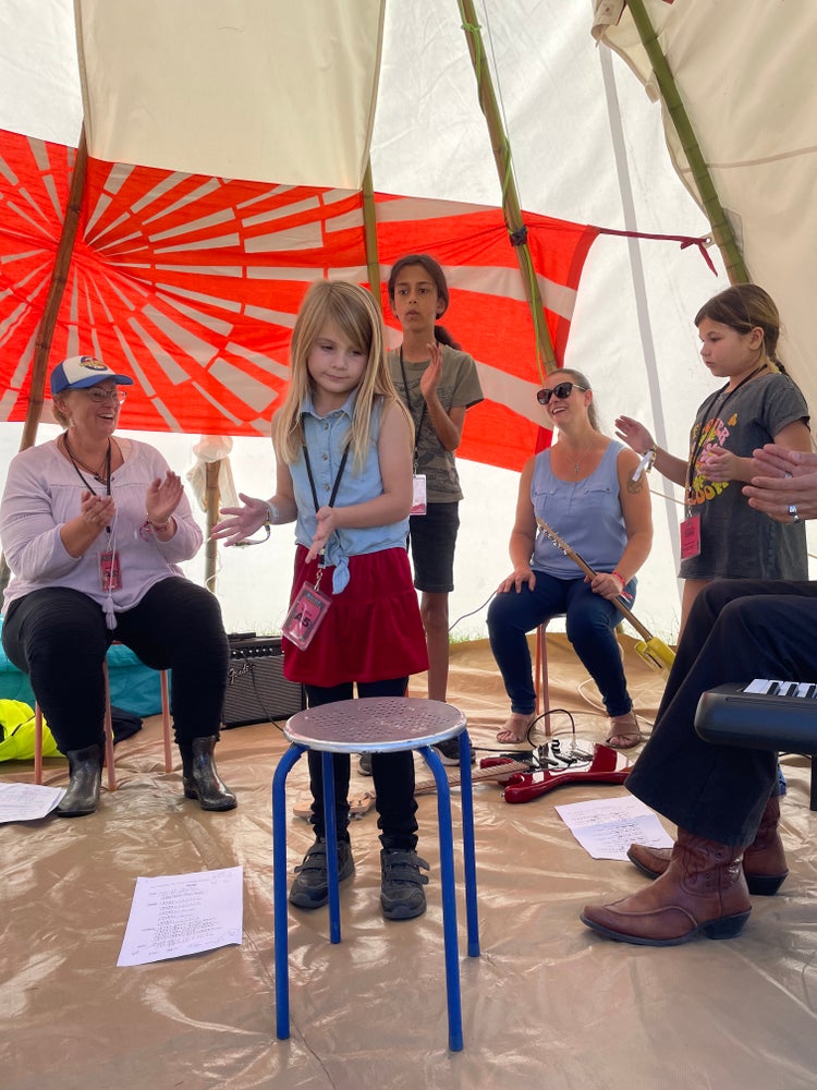 Students at Blues Festival