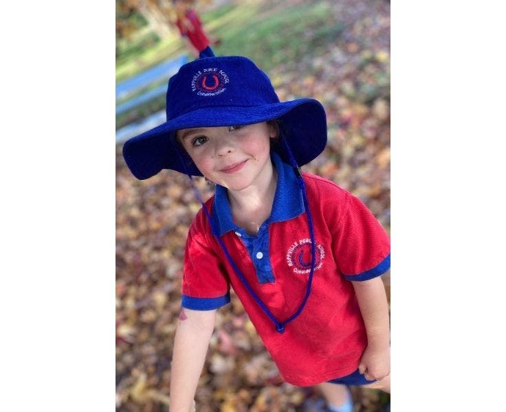 Student exploring the playground